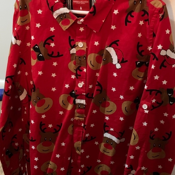 Denim and Flower Boys button down shirt - Picture 2 of 3